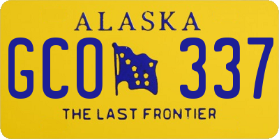 AK license plate GCO337