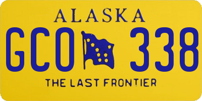 AK license plate GCO338