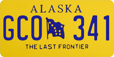 AK license plate GCO341