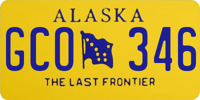 AK license plate GCO346