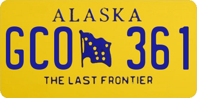 AK license plate GCO361