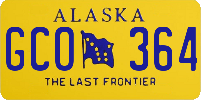 AK license plate GCO364