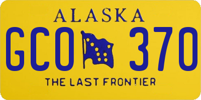 AK license plate GCO370