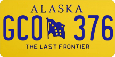 AK license plate GCO376