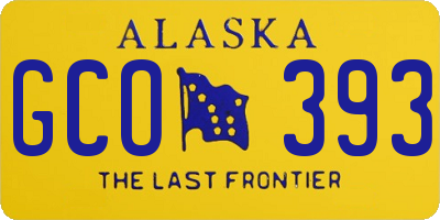 AK license plate GCO393
