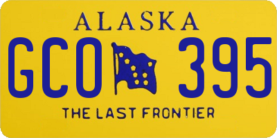 AK license plate GCO395