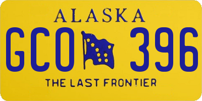 AK license plate GCO396
