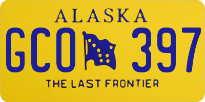 AK license plate GCO397