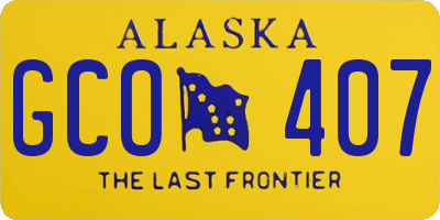 AK license plate GCO407