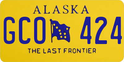 AK license plate GCO424