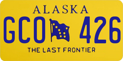 AK license plate GCO426