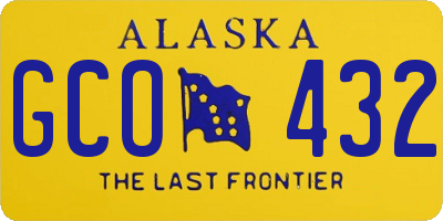 AK license plate GCO432