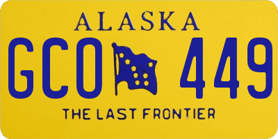 AK license plate GCO449