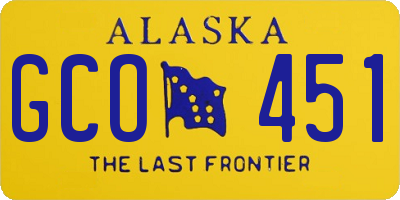 AK license plate GCO451
