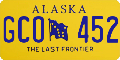 AK license plate GCO452