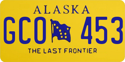 AK license plate GCO453