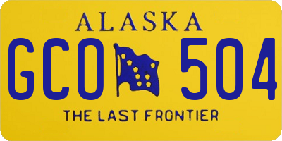 AK license plate GCO504