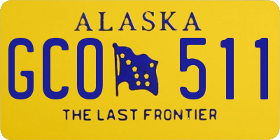AK license plate GCO511