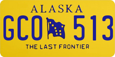 AK license plate GCO513
