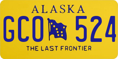 AK license plate GCO524