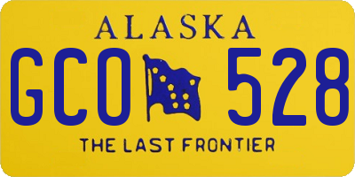 AK license plate GCO528