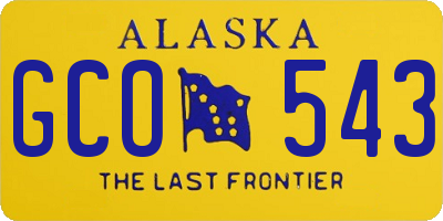 AK license plate GCO543