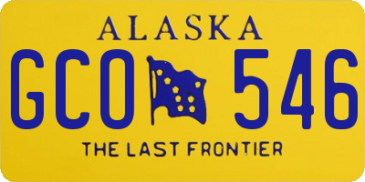 AK license plate GCO546