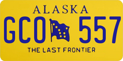 AK license plate GCO557