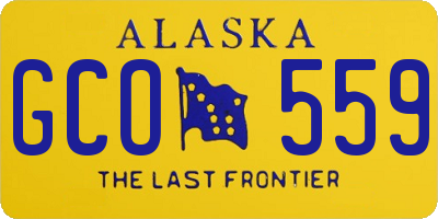 AK license plate GCO559