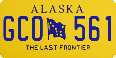 AK license plate GCO561