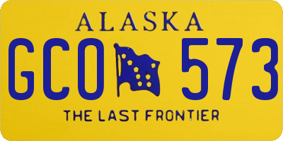 AK license plate GCO573