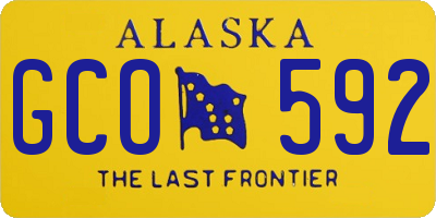 AK license plate GCO592