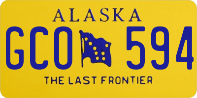 AK license plate GCO594