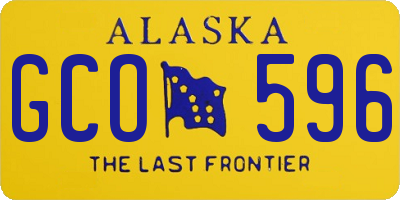 AK license plate GCO596