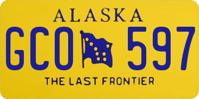 AK license plate GCO597