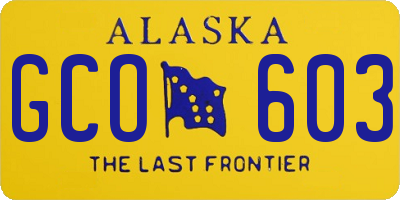AK license plate GCO603