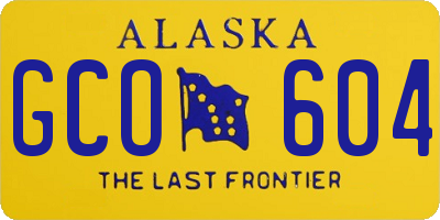 AK license plate GCO604
