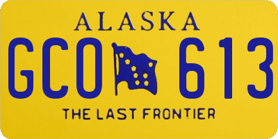 AK license plate GCO613