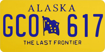 AK license plate GCO617