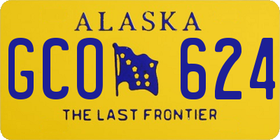 AK license plate GCO624