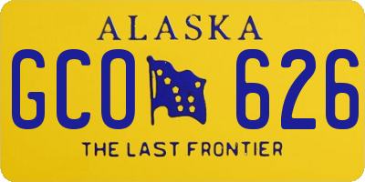 AK license plate GCO626