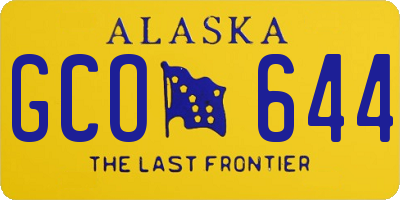 AK license plate GCO644