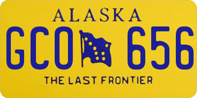 AK license plate GCO656