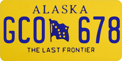 AK license plate GCO678