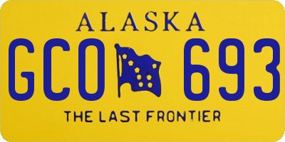 AK license plate GCO693