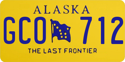 AK license plate GCO712