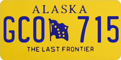 AK license plate GCO715