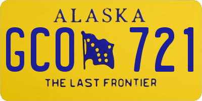 AK license plate GCO721