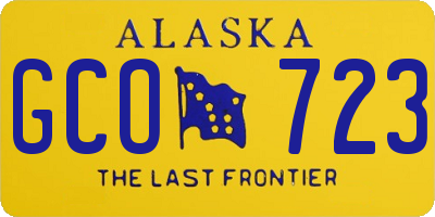 AK license plate GCO723