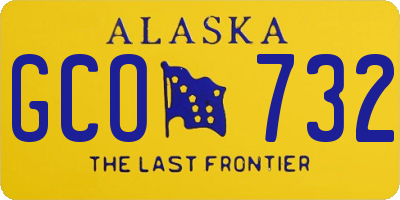 AK license plate GCO732
